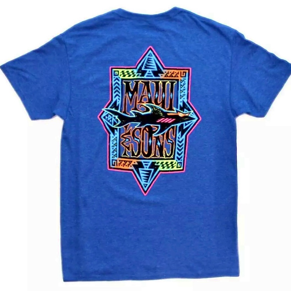 UO Maui & Sons Blue Shark Vibes Tee 🦈